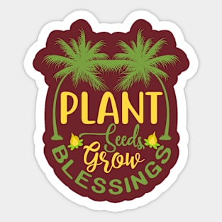 Plant seeds grow blessings Sticker